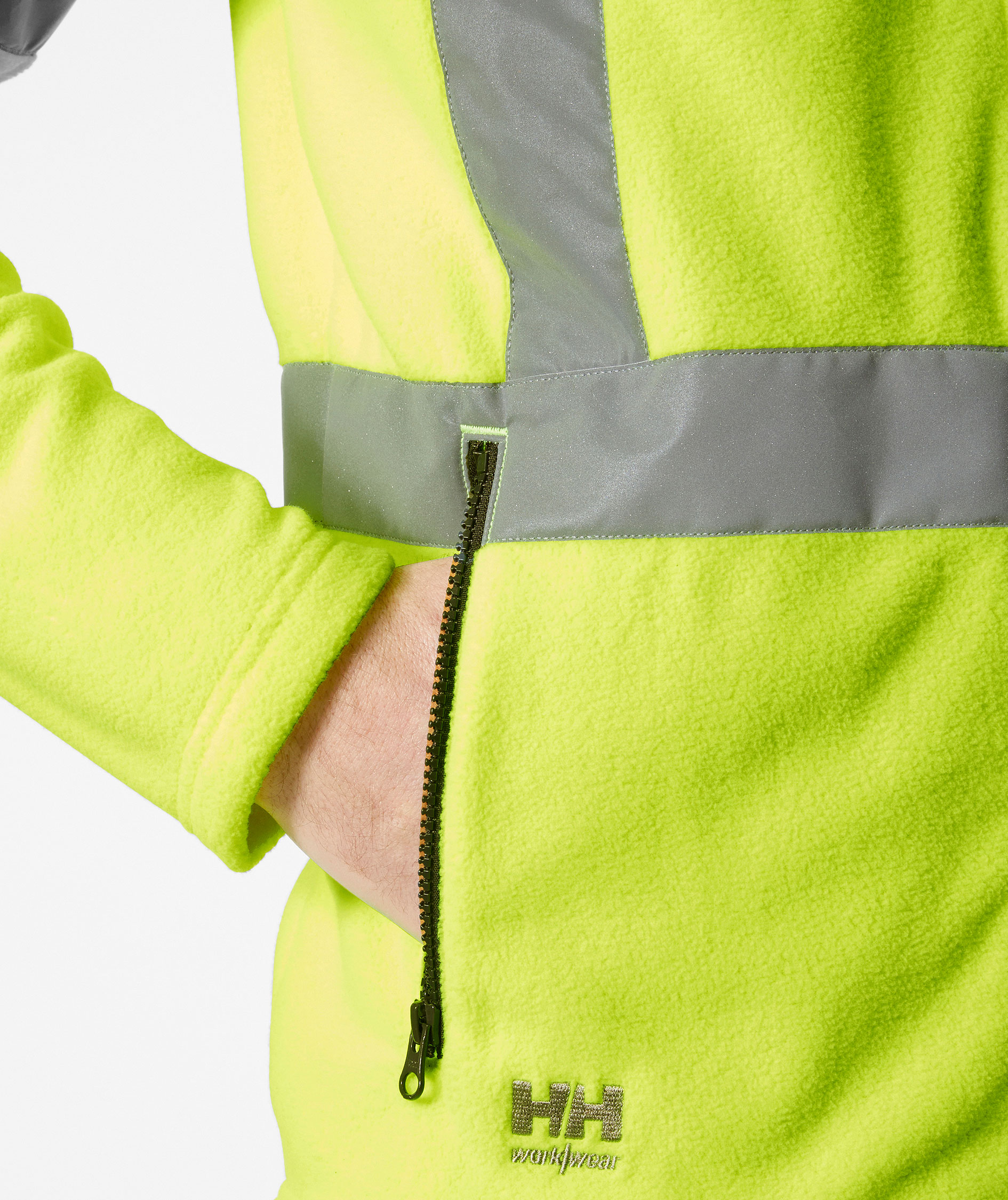 Helly Hansen UC-ME fleece jacket, Hi-Vis Yellow, large image number 4