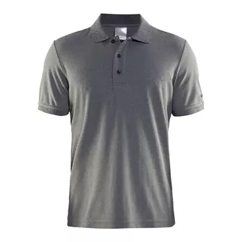 Craft Pique Classic polo shirt, Black/Grey melange