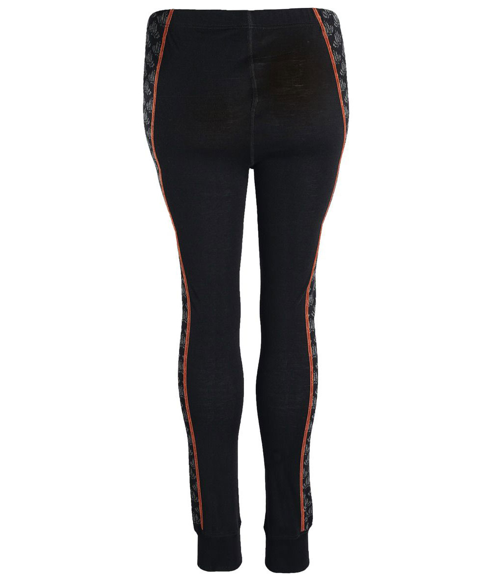 Tranemo FR l&aring;ngkalsonger dam med merinoull, Svart/Gr&aring;