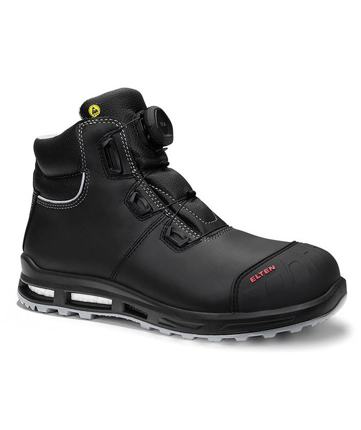 Mens Elten GORE-TEX WATERPROOF Mens Safety Boots Black Steel Toe Size13 UK 