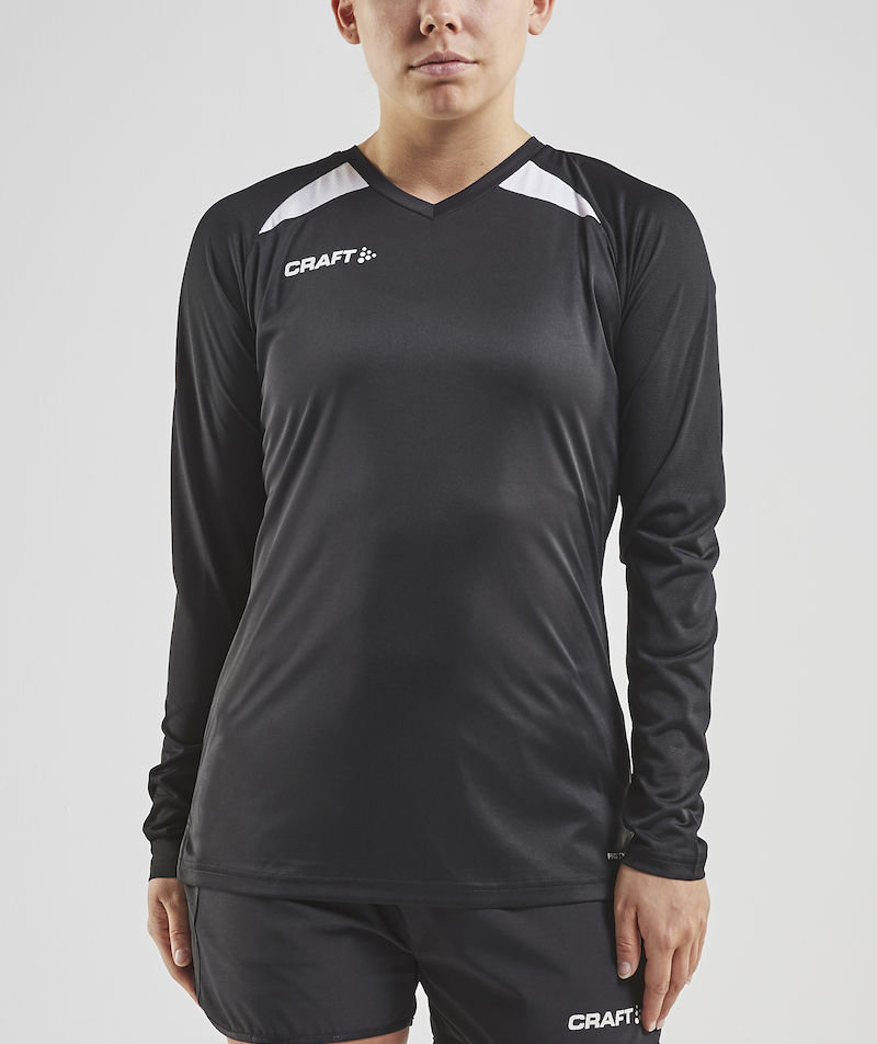 Craft Pro Control Impact long-sleeved women's T-shirt, Black/White, large image number 1