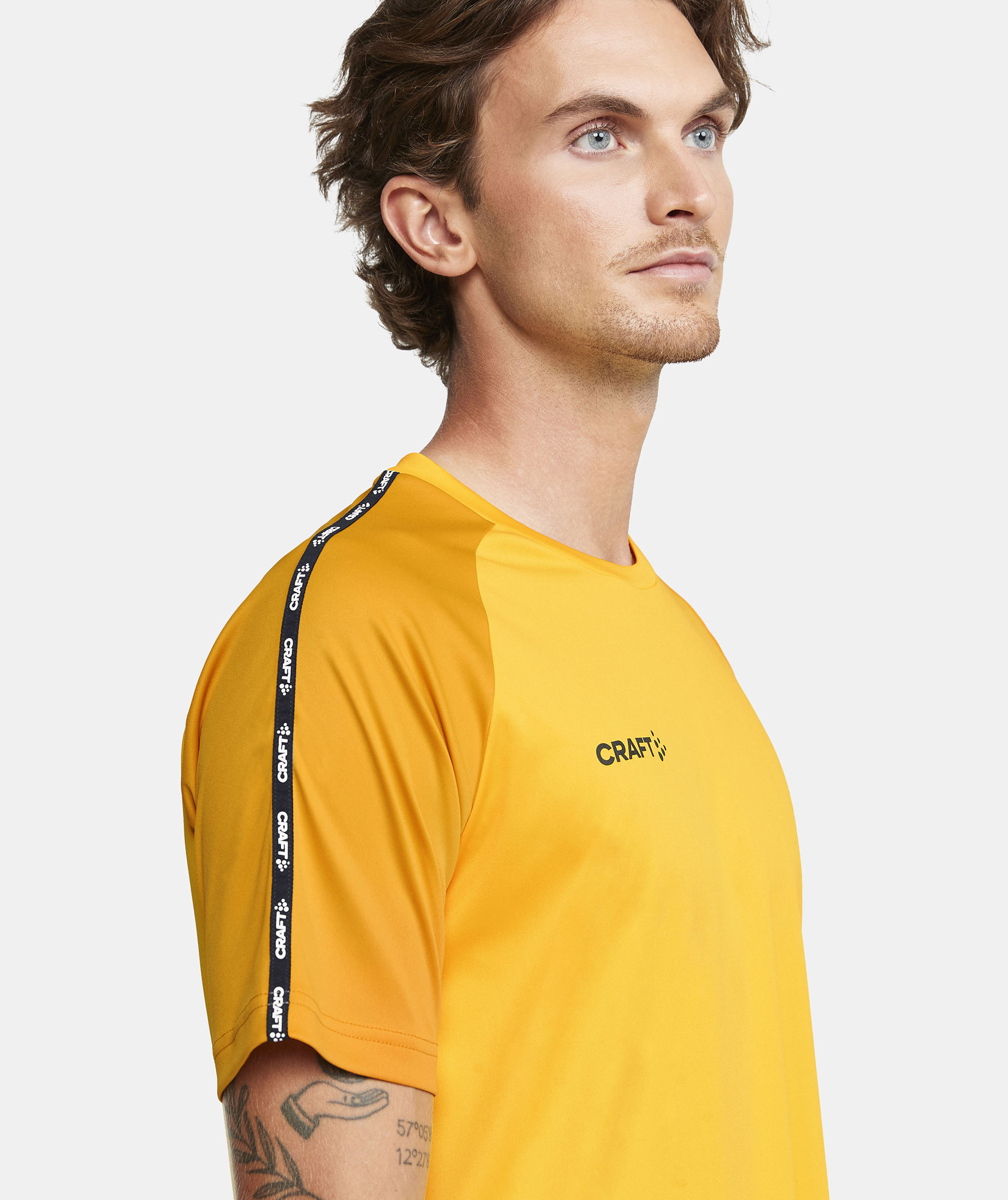 Craft Squad 2.0 Contrast Jersey T-shirt, Sweden Yellow-Golden, large image number 3