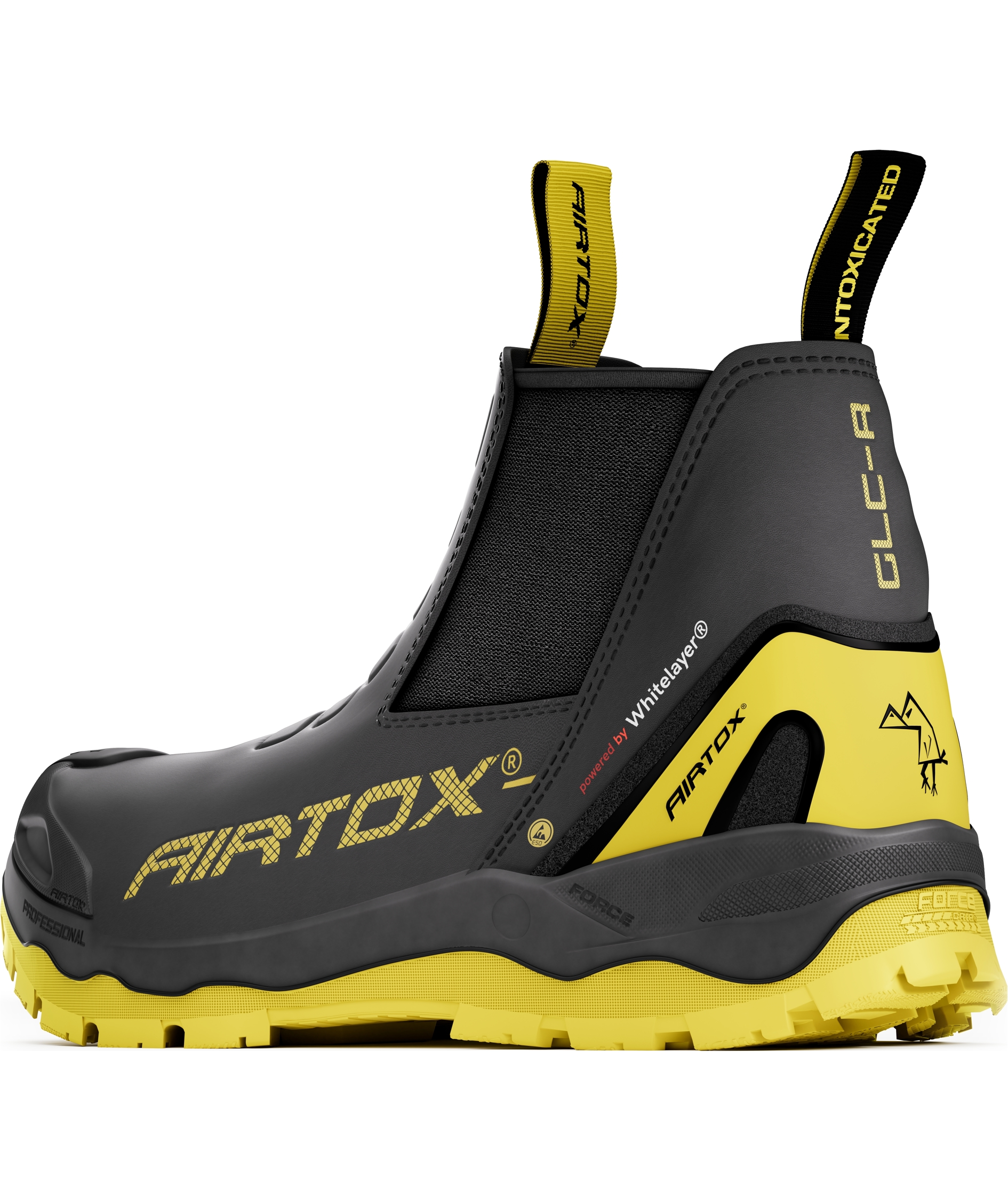 Airtox GLC-R sikkerhedsst&oslash;vletter S3S, Sort/Gul, large image number 12