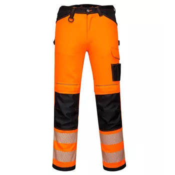 Portwest PW3 work trousers, Hi-Vis Orange/Black