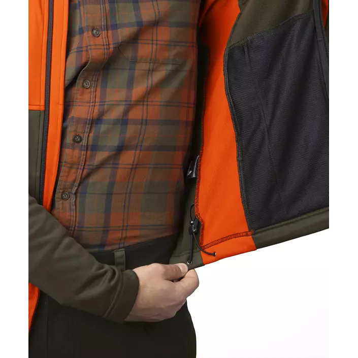Seeland Elliot fleece jacket, Pine Green/Hi-Vis Orange, large image number 5