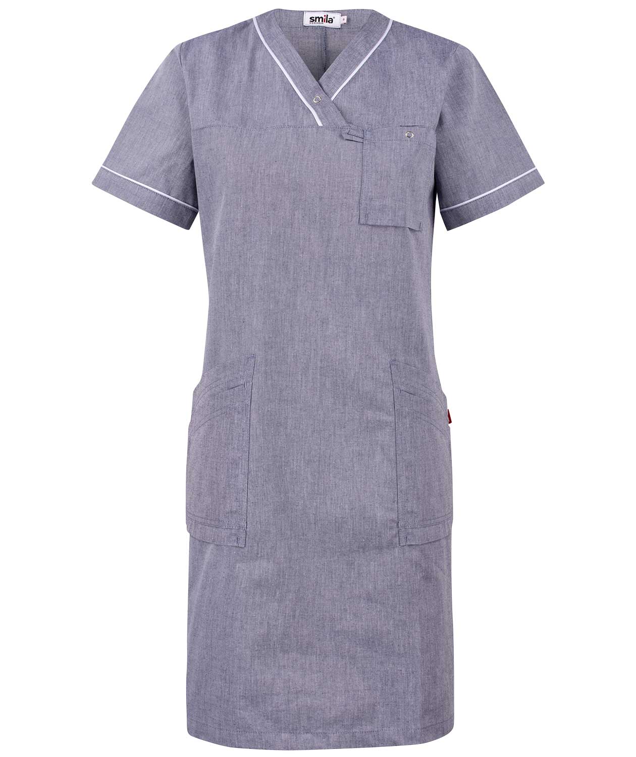 Smila Workwear Lilo Kleid, Grau Meliert