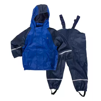 Elka rain set with fleece lining for kids, Navy/Blue