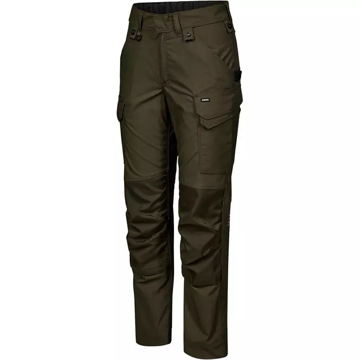 Engel Entire arbetsbyxa dam, Forest green, large image number 5
