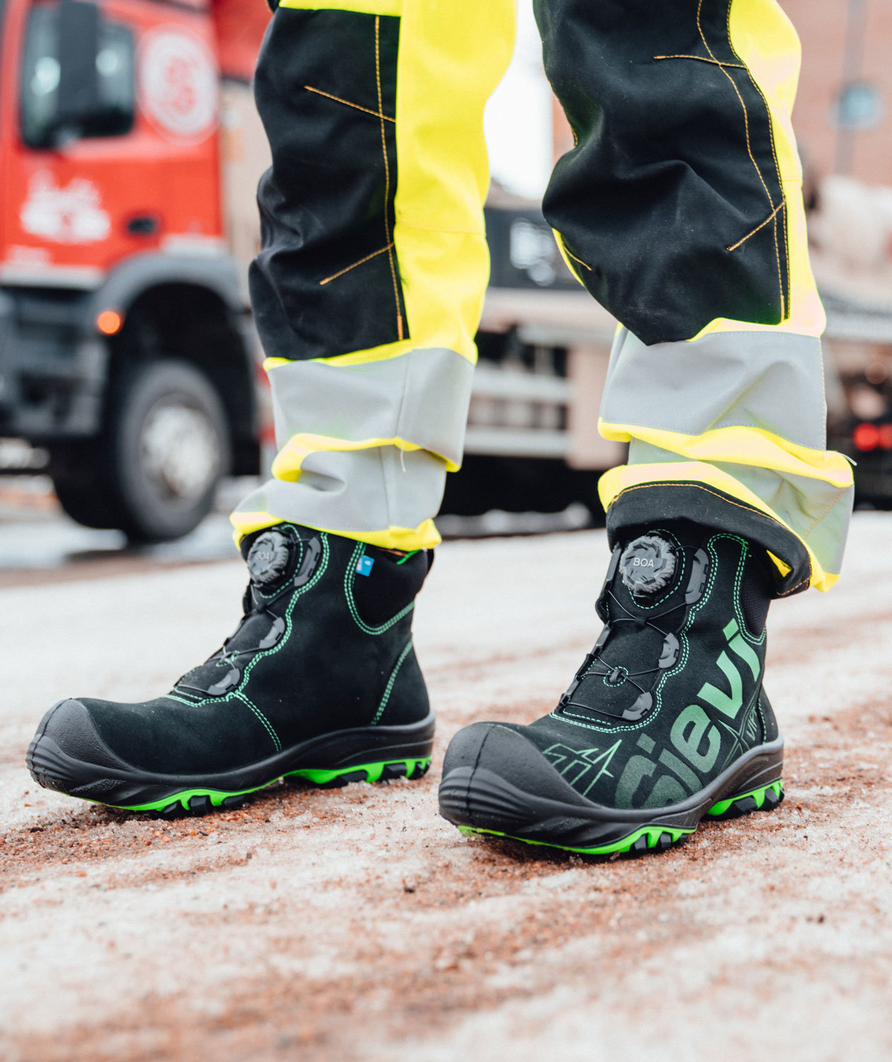 Sievi ViperX Roller H+ safety boots S3, Black/Green, large image number 3