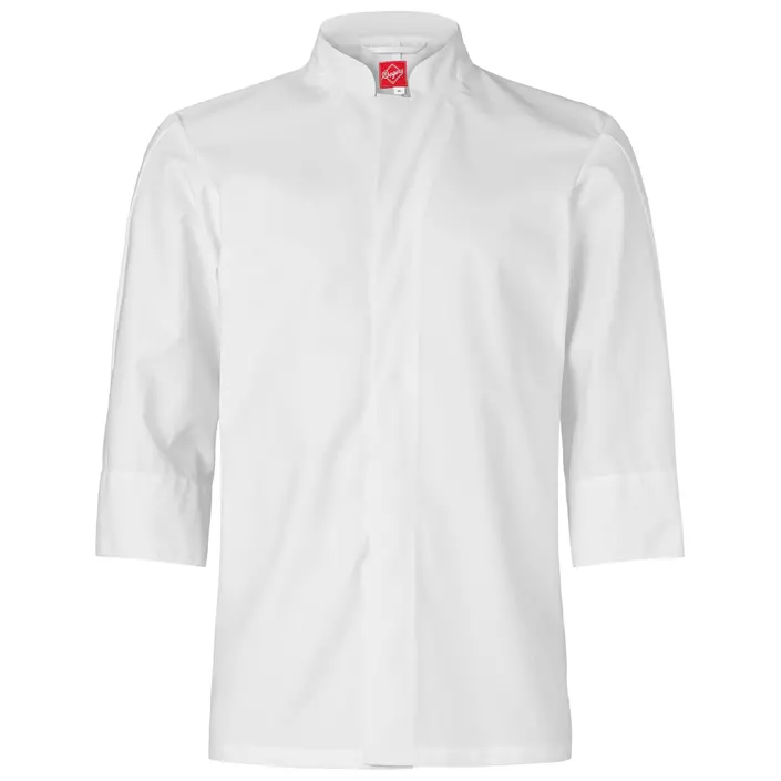 Segers 1501 3/4 ärmad kockskjorta, Vit, large image number 0
