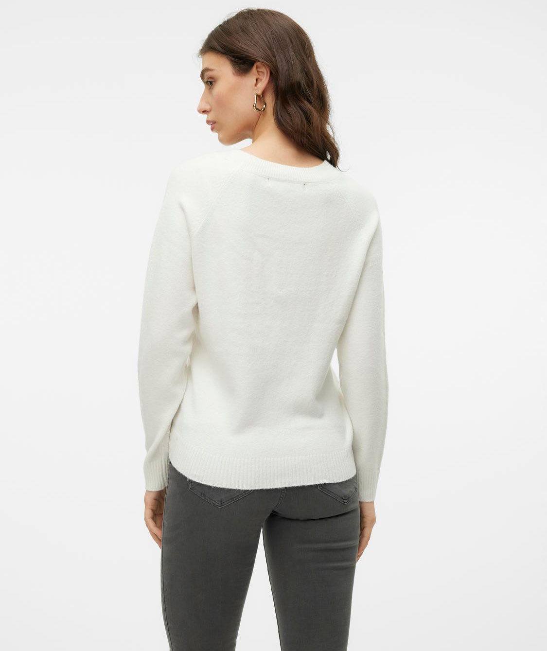 Vero Moda VMDOFFY women's knitted pullover, Snow White Melange, large image number 2