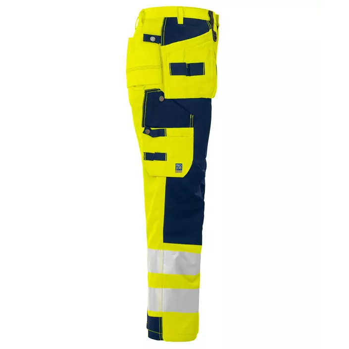 ProJob craftsman trousers 6506, Hi-Vis yellow/marine, large image number 3