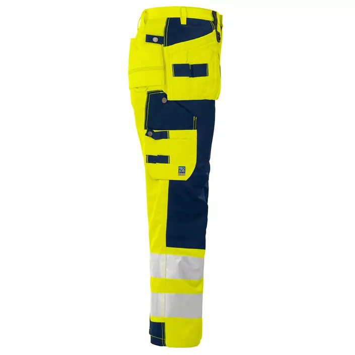 ProJob craftsman trousers 6506, Hi-Vis yellow/marine, large image number 3