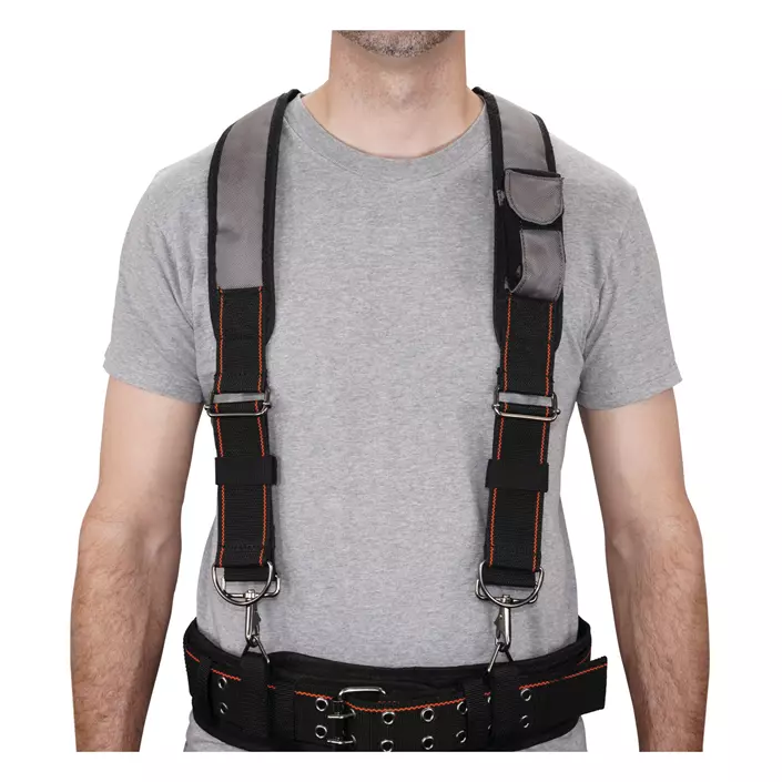 Ergodyne Arsenal 5560 tool belt suspenders, Black, Black, large image number 1