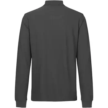 ID langærmet Polo T-shirt med stretch, Koksgrå