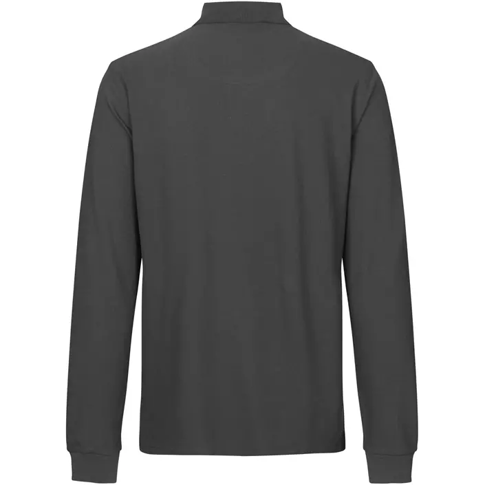 ID long-sleeved polo shirt with stretch, Charcoal, large image number 1