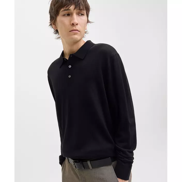 Jack & Jones Premium JPRBLAMERINO stickad tröja med merinoull, Black, large image number 5