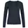 Claire Woman Damen langärmliges T-shirt mit Merinowolle, Blau Melange, Blau Melange, swatch