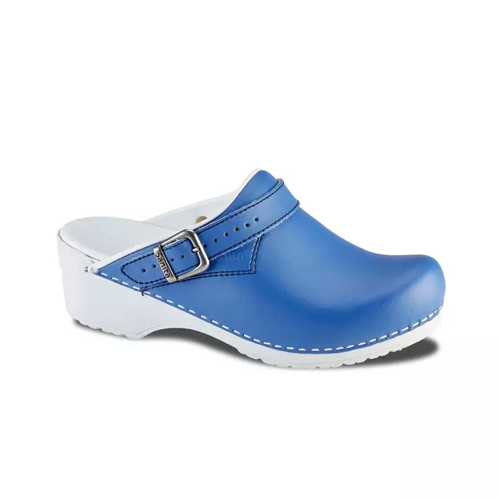 Sanita Pastel Damen Clogs mit Fersenriemen, Blau, large image number 0