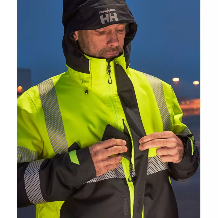 Helly Hansen ICU winter jacket, Hi-vis yellow/charcoal, large image number 3