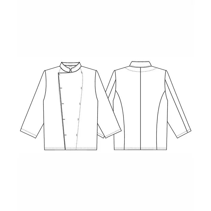 Kentaur chefs jacket without buttons, Black, large image number 2