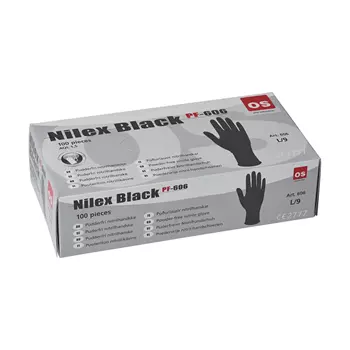 Nilex Black PF 606 nitril engångshandskar 100 st.