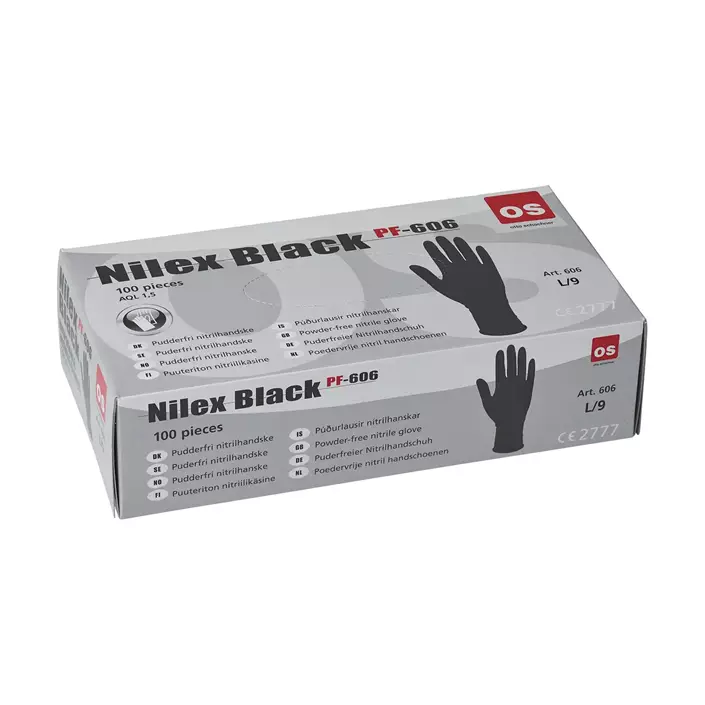 Nilex Black PF 606 nitril engangshandsker 100 stk , Sort, large image number 0