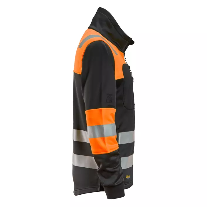 Snickers sweat jacket 8034, Black/Hi-vis Orange, large image number 2