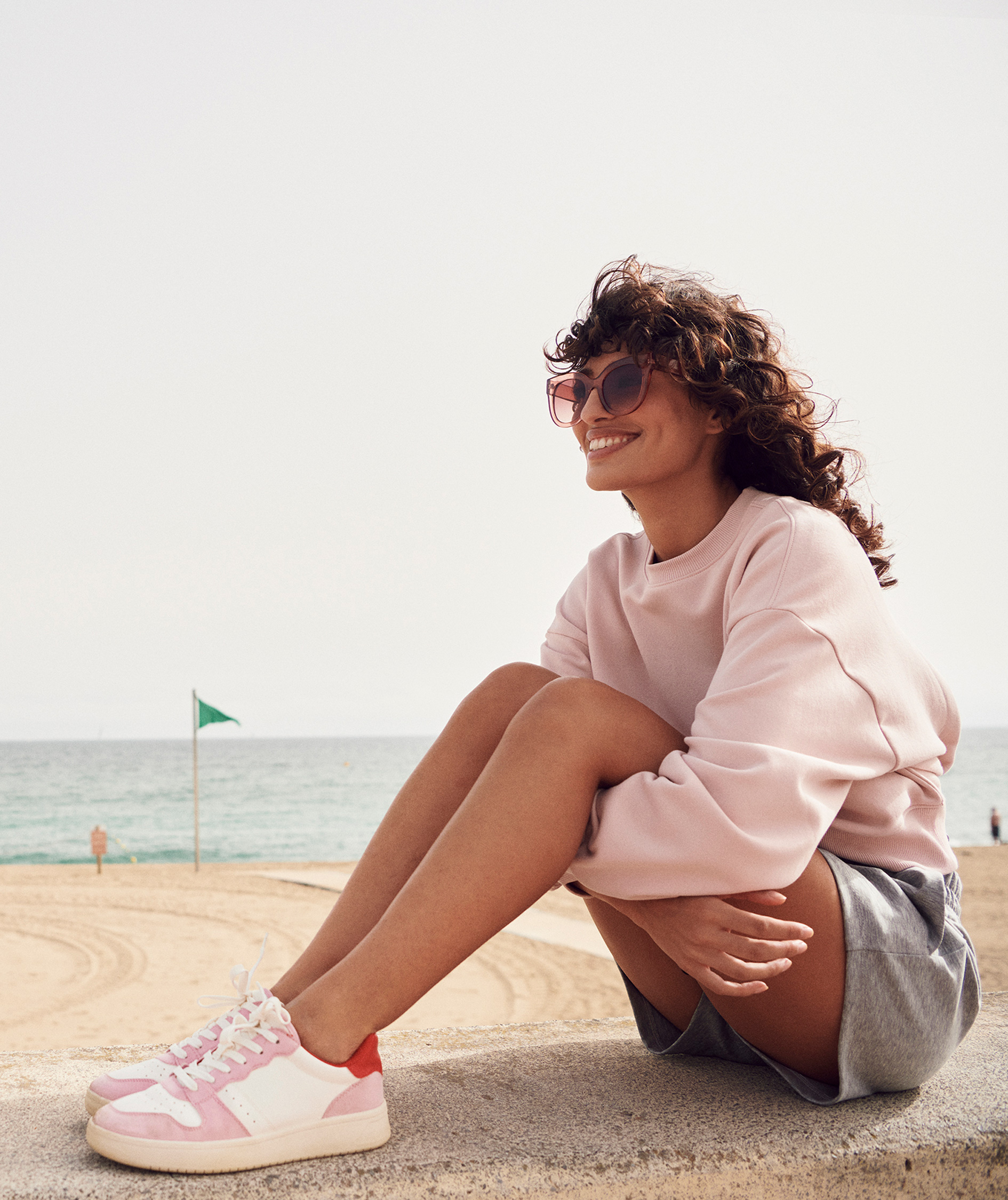 Clique Miami Cropped women's sweatshirt, Candy pink, large image number 6