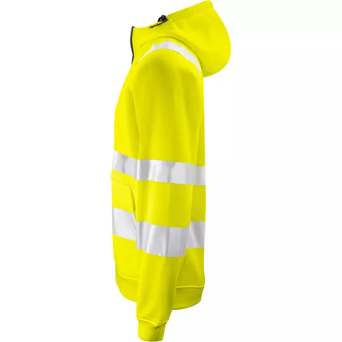 ProJob hoodie with zipper, Hi-vis Yellow/Black, large image number 3