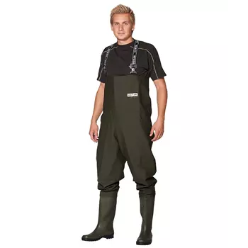 Ocean Original waders with safety boots S5, Green