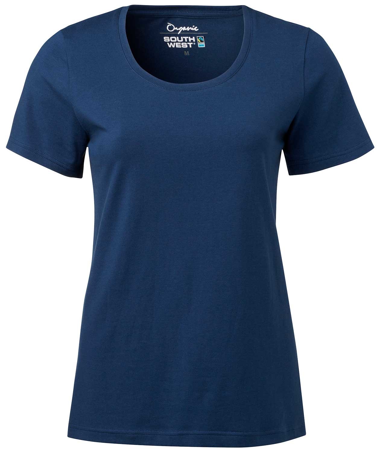 South West Nora &oslash;kologisk dame T-shirt, Indigobl&aring;, large image number 0
