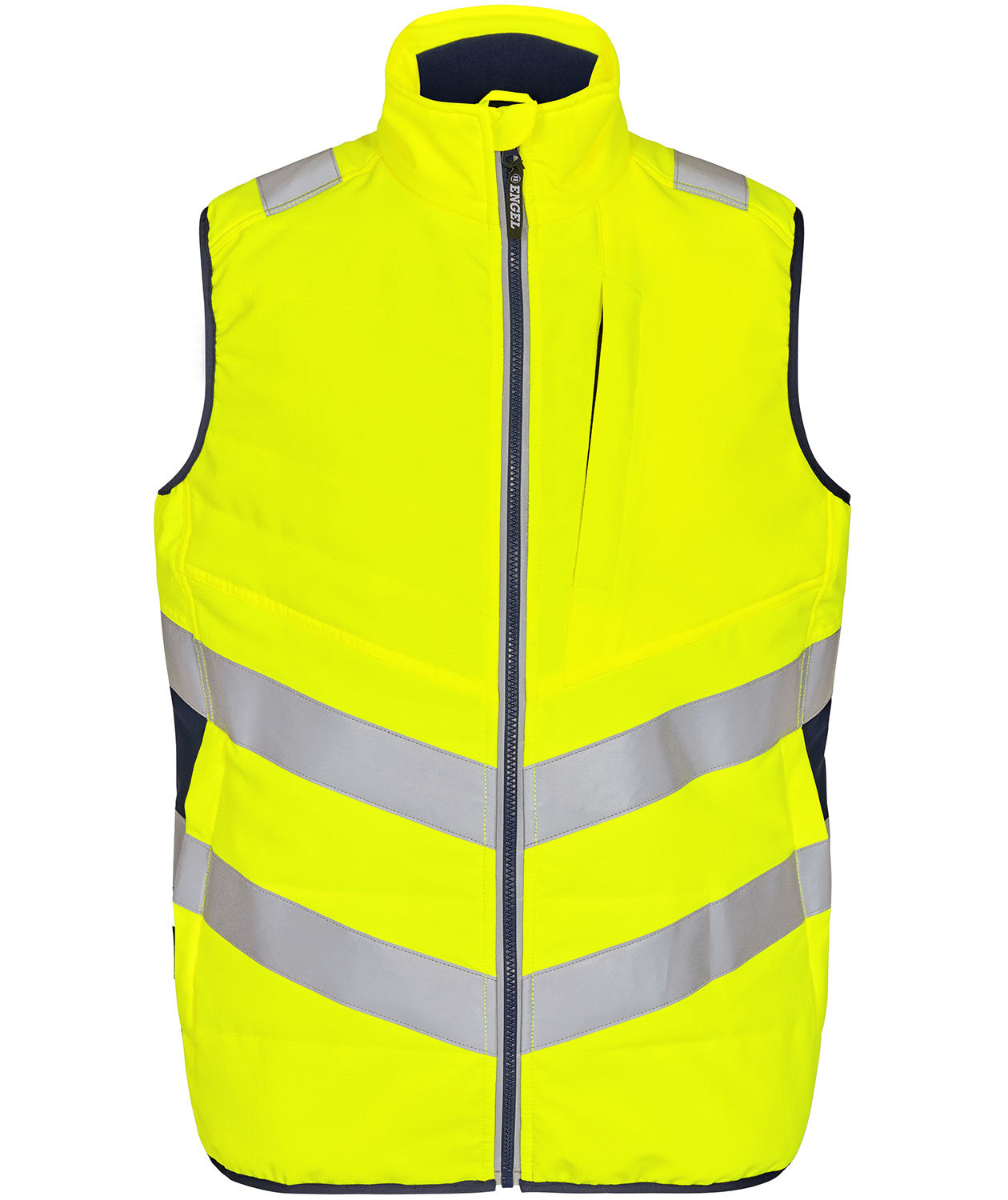 Engel Safety quilted vest, Yellow/Blue Ink, Yellow/Blue Ink, swatch