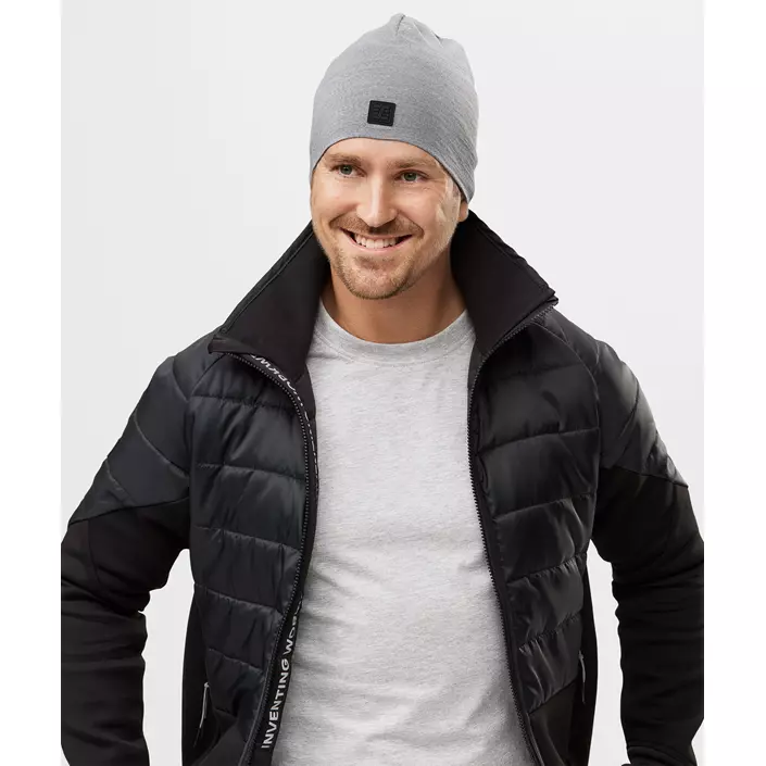 Snickers beanie med merinould, Gråmeleret, Gråmeleret, large image number 1