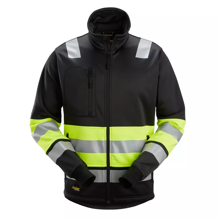Snickers sweat jacket 8034, Black/Hi-Vis Yellow, large image number 0