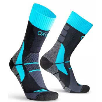 Oxyburn Discovery socks with merino wool, Black/Malibu