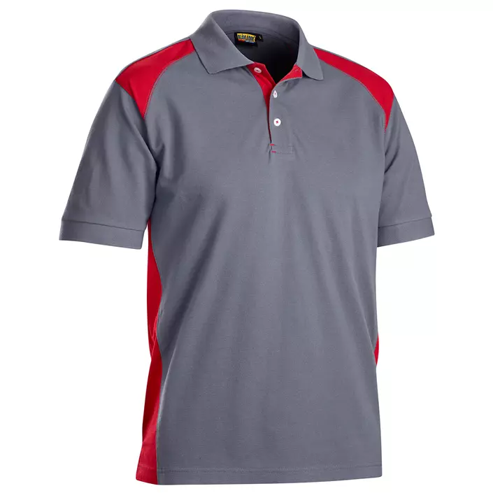 Blåkläder Polo T-skjorte, Grå/Rød, large image number 0