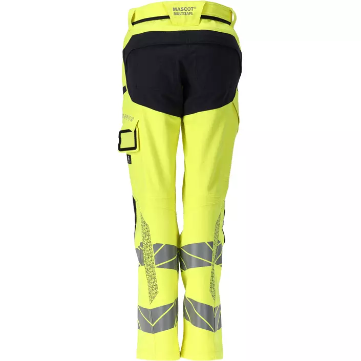 Mascot Accelerate Multisafe diamond fit dame arbejdsbukser full stretch, Hi-Vis Gul/Mørk Marine, large image number 1