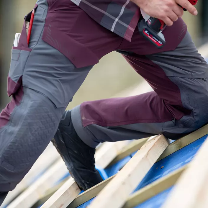 Mascot Customized arbejdsbukser full stretch, Bordeaux/Stengrå, large image number 5