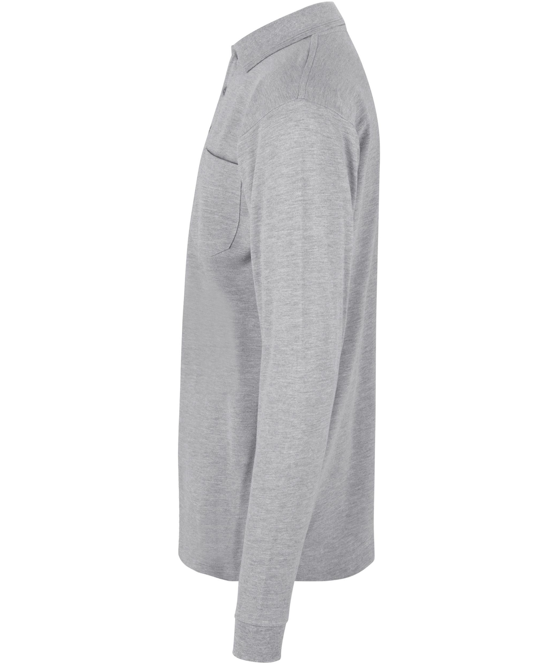 ID PRO Wear long-sleeved Polo shirt, Grey Melange, large image number 2