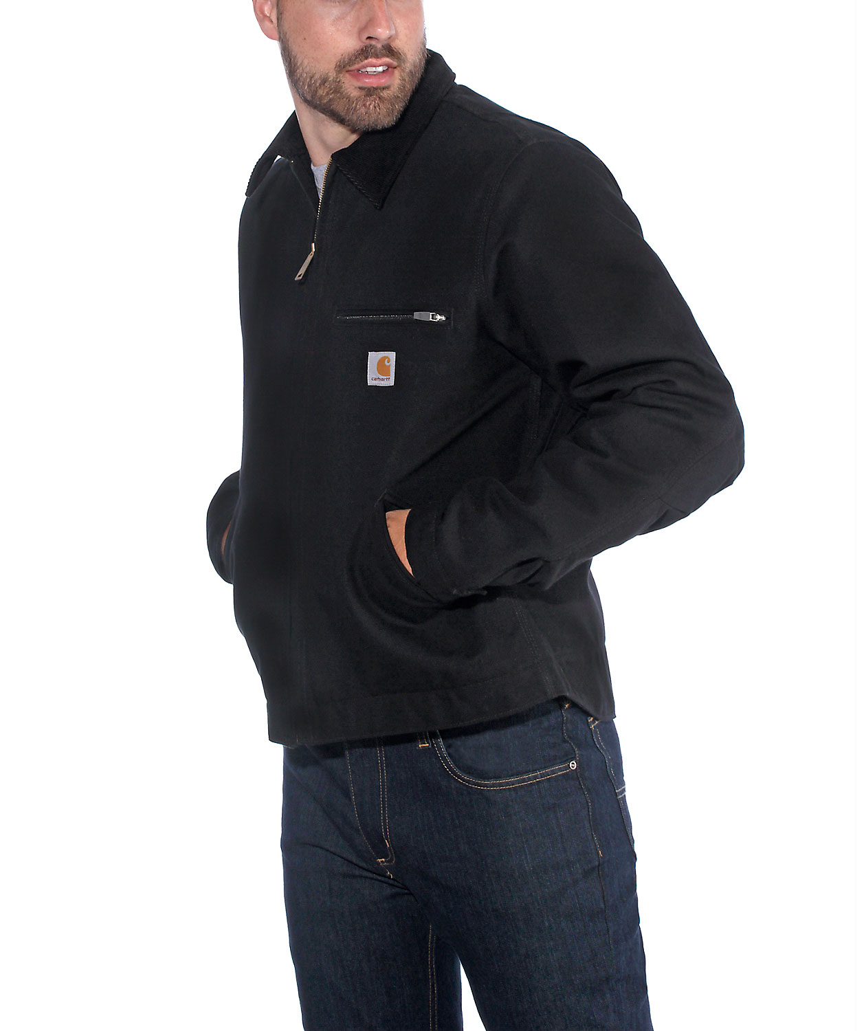 Carhartt Duck Detroit jacka, Svart, large image number 4