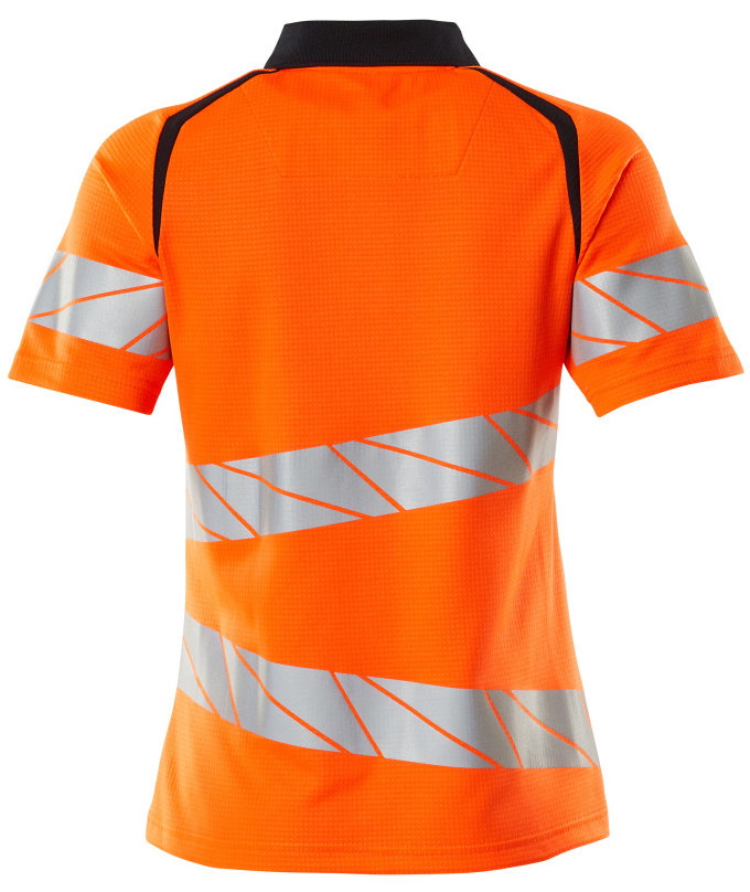 Mascot Accelerate Safe women's polo shirt, Hi-Vis Orange/Dark Marine, large image number 1
