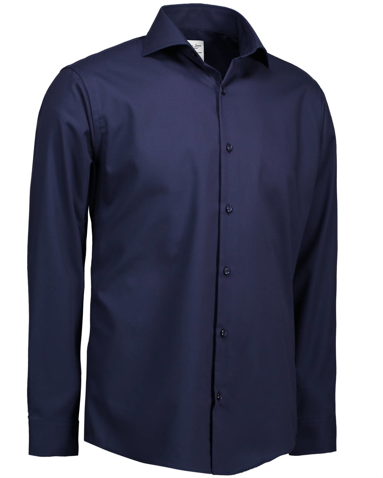 Seven Seas modern fit Fine Twill skjorta, Navy, large image number 2