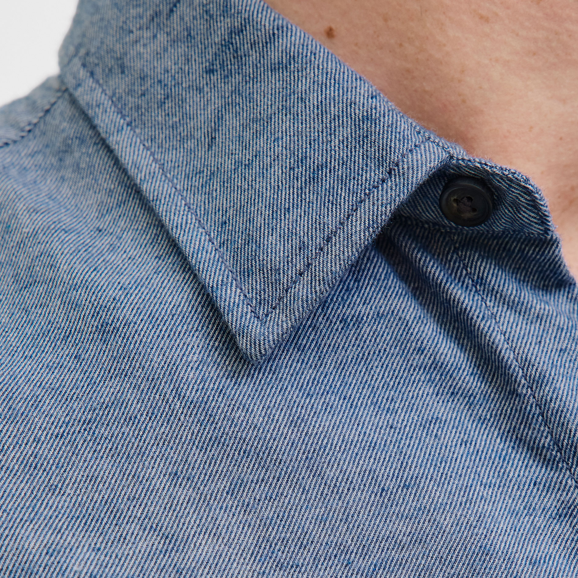 Jack & Jones JJECLASSIC Melange skjorte, Faded Denim, large image number 4