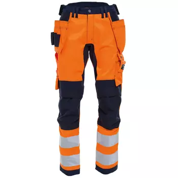 Tranemo Vision HV craftsman trousers, Hi-vis Orange/Marine