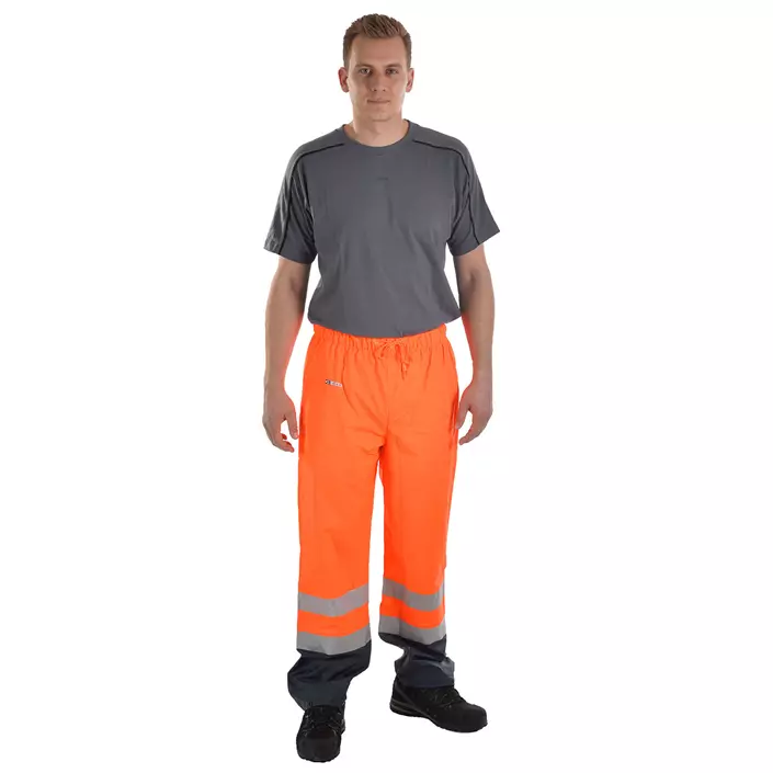 Ocean Comfort Light rain trousers, Hi-vis Orange/Marine, large image number 0