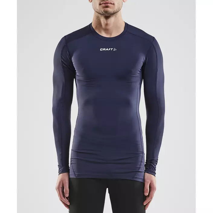 Craft Pro Control Compression langärmliges T-Shirt, Navy, large image number 3