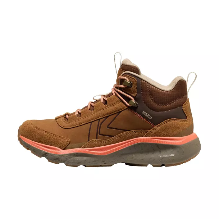 Keen Leiki Leather Mid WP vandrarkängor dam, Chipmunk/Bison, large image number 1