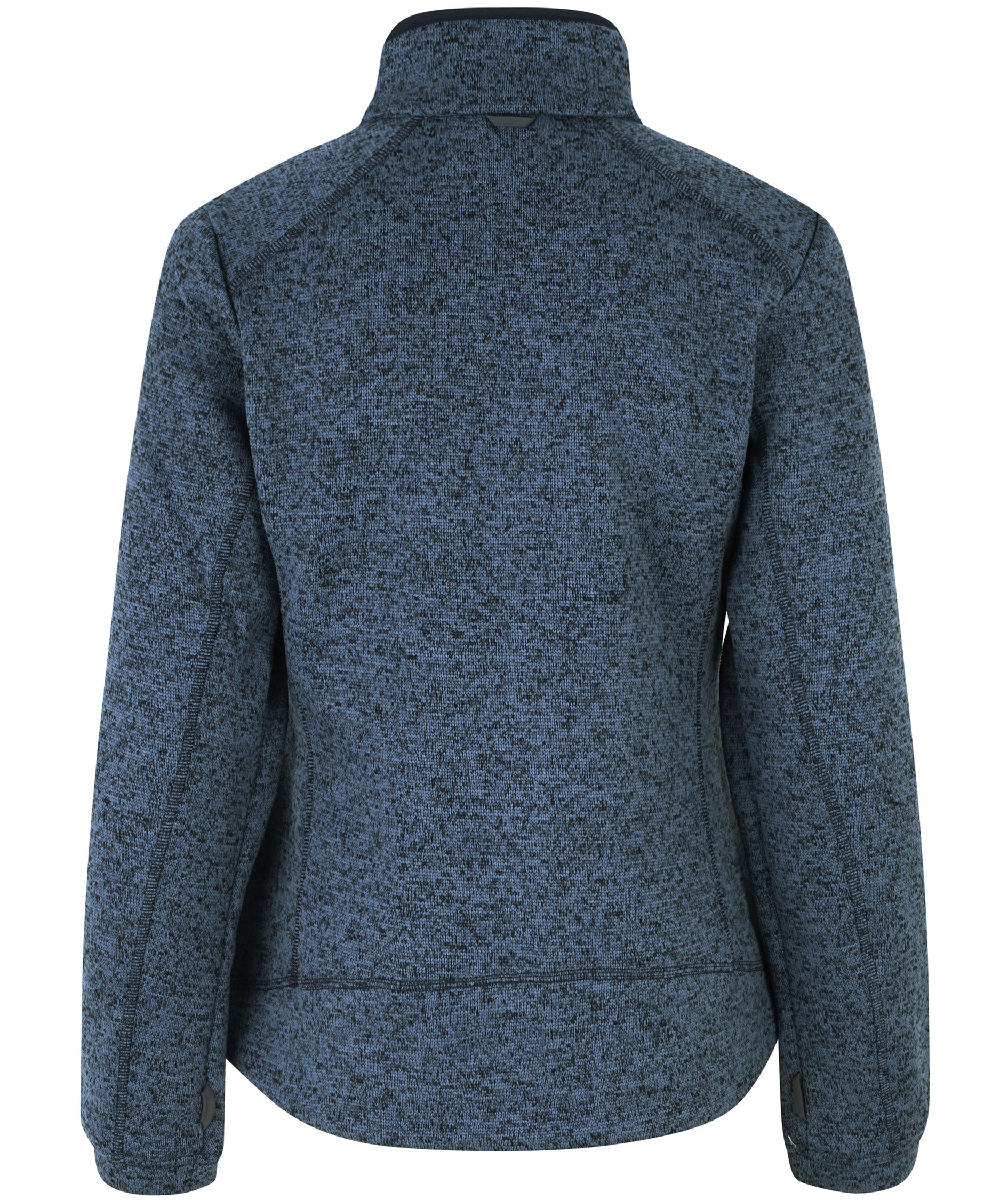 ID Zip'n'mix Melange women's knitted fleece cadigan, Marine Melange, large image number 2