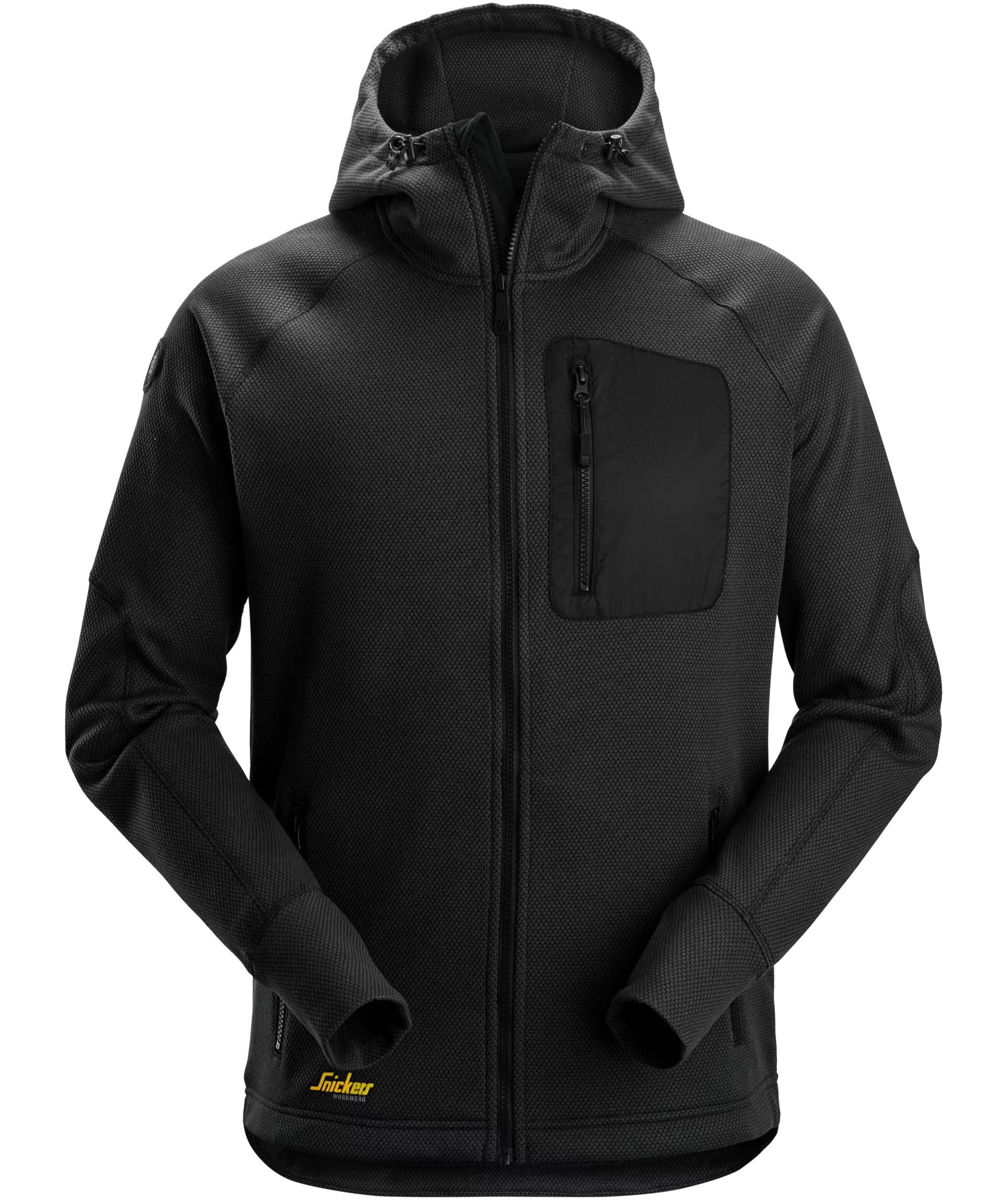 Snickers FlexiWork fleece hoodie 8041, Black
